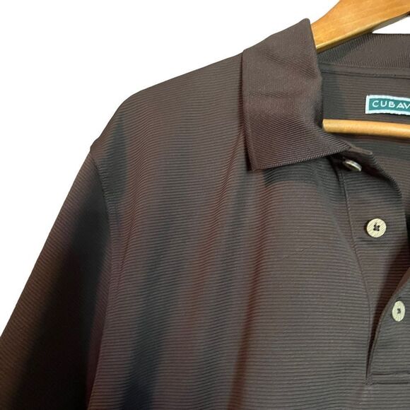 Cubavera brown 1/4 button short sleeve polo shirt - Picture 8 of 9